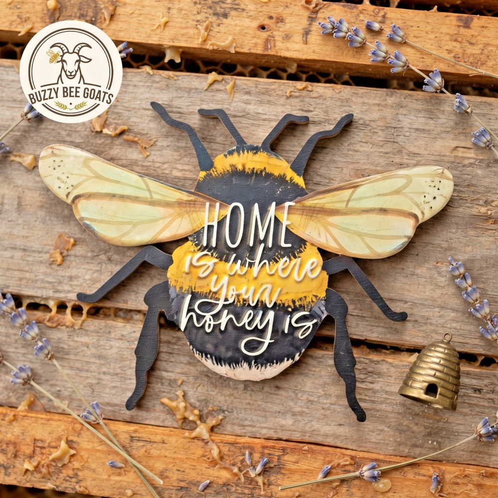 Honey Lolly Wood Wall Art 10x8 Bee Home Is Where The Honey Is Farmhouse Decor